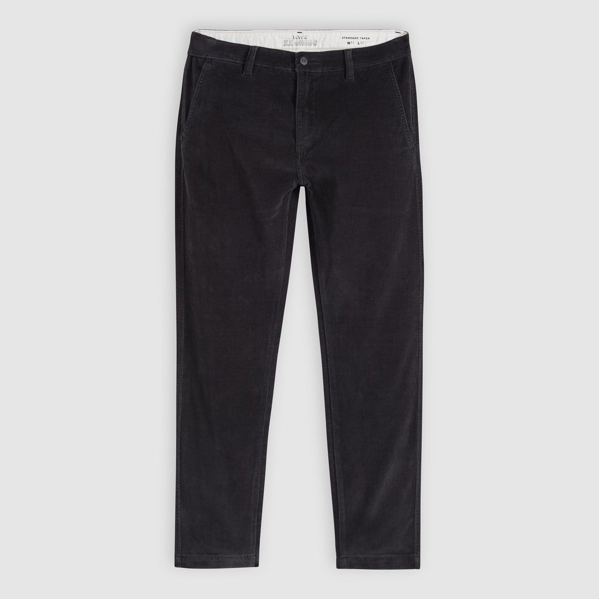 XX Chino Standard Taper Corduroy Men's Pants — Dark Phantom - Black