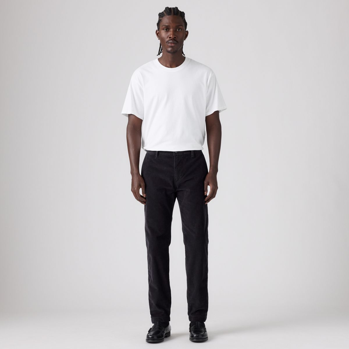 XX Chino Standard Taper Corduroy Men's Pants — Dark Phantom - Black