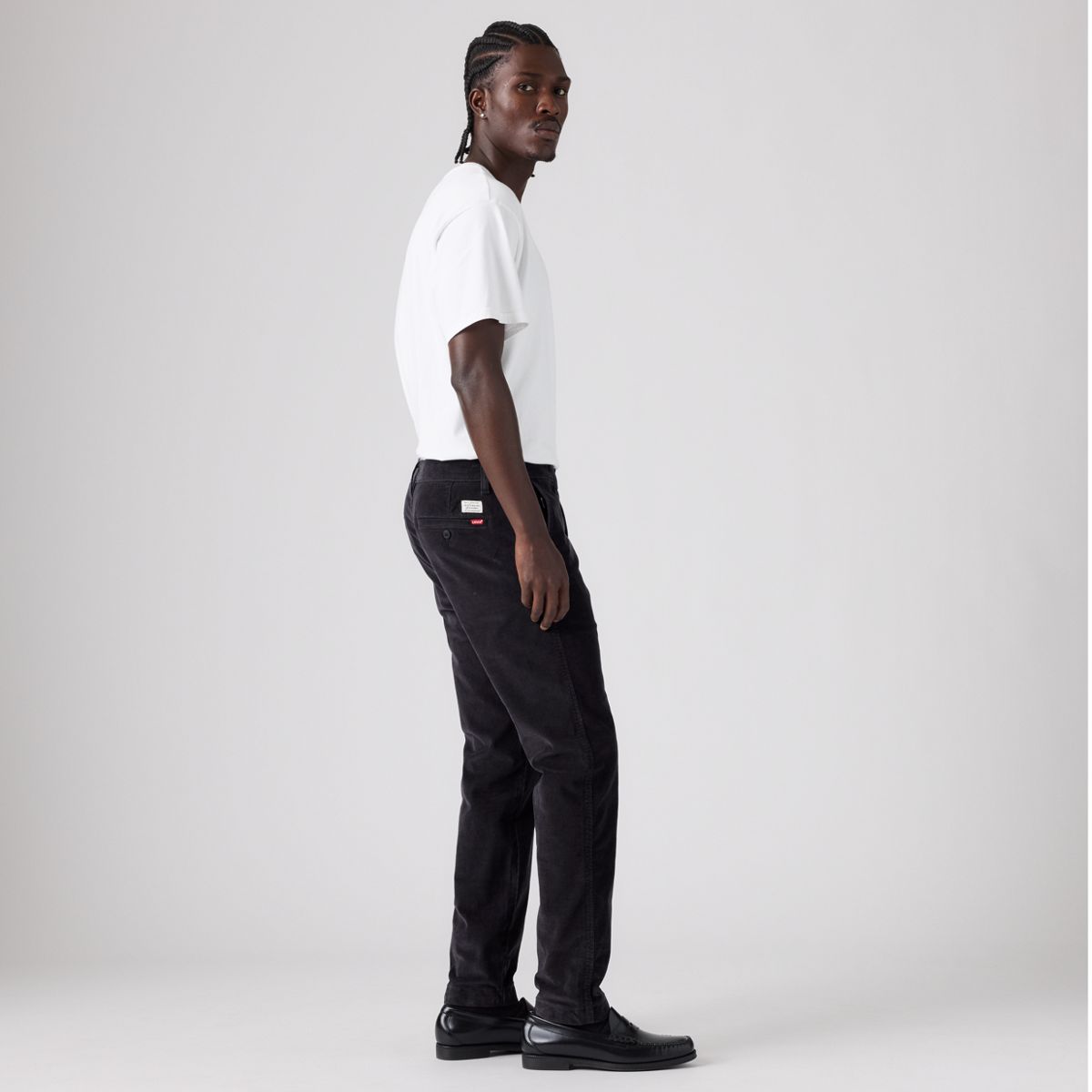 XX Chino Standard Taper Corduroy Men's Pants — Dark Phantom - Black