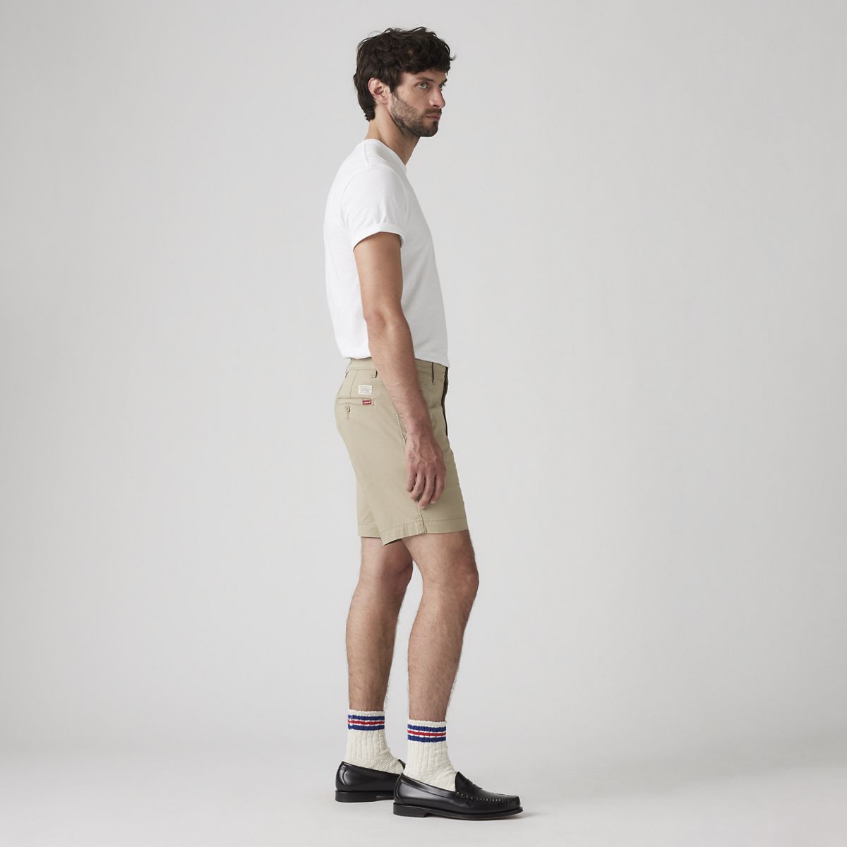 XX Chino Taper Men's Shorts — White - Brown