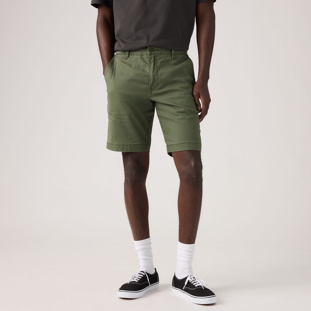 XX Chino Lightweight Linen Blend 9" Men's Shorts — Kambaba - Grey