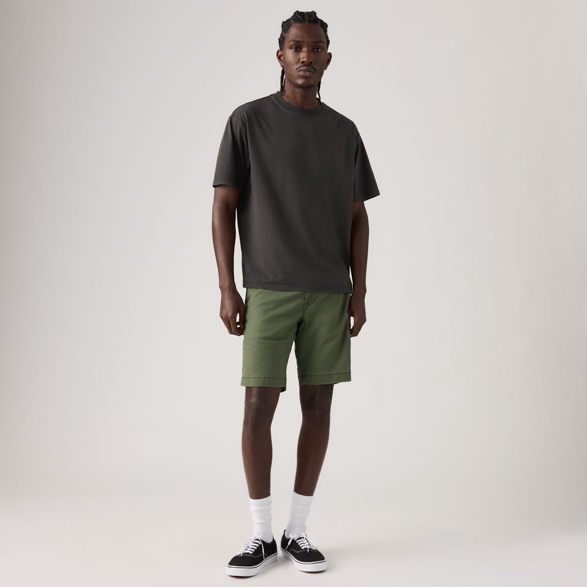 XX Chino Lightweight Linen Blend 9" Men's Shorts — Kambaba - Grey