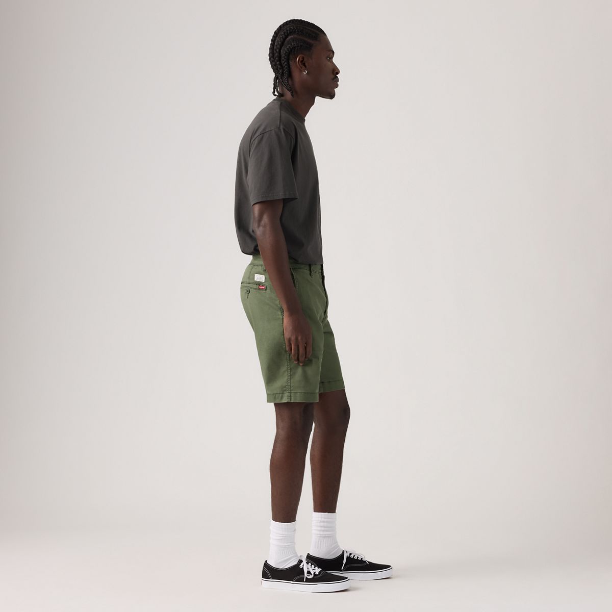 XX Chino Lightweight Linen Blend 9" Men's Shorts — Kambaba - Grey