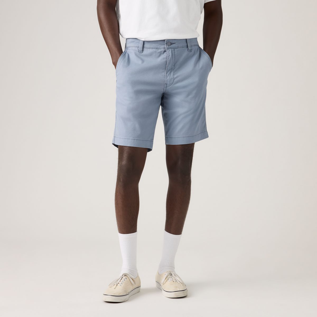 XX Chino Lightweight Linen Blend 9" Men's Shorts — Kano Blue - Blue