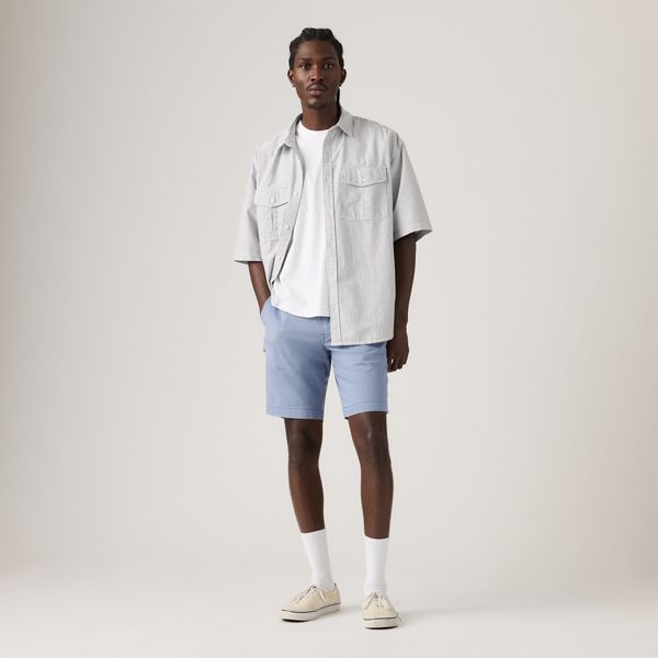 XX Chino Lightweight Linen Blend 9" Men's Shorts — Kano Blue - Blue