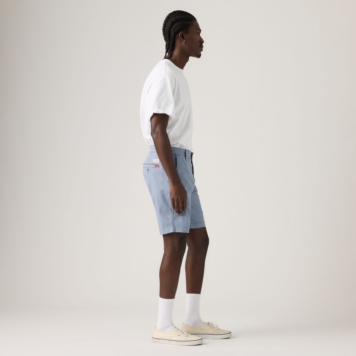 XX Chino Lightweight Linen Blend 9" Men's Shorts — Kano Blue - Blue