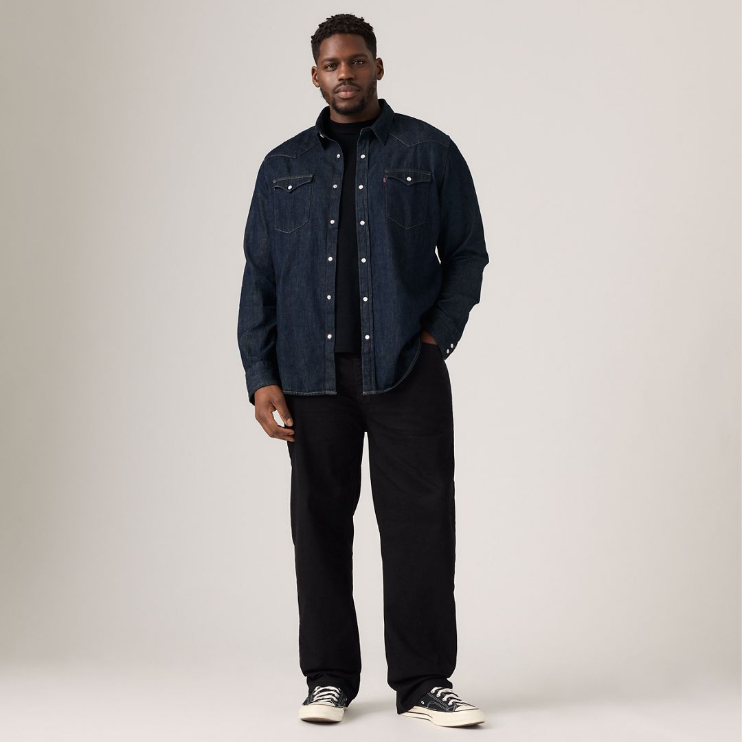 Levi's Big and Tall Mens 541 Tapered Leg Athletic Fit Jeans, 32 38, Black