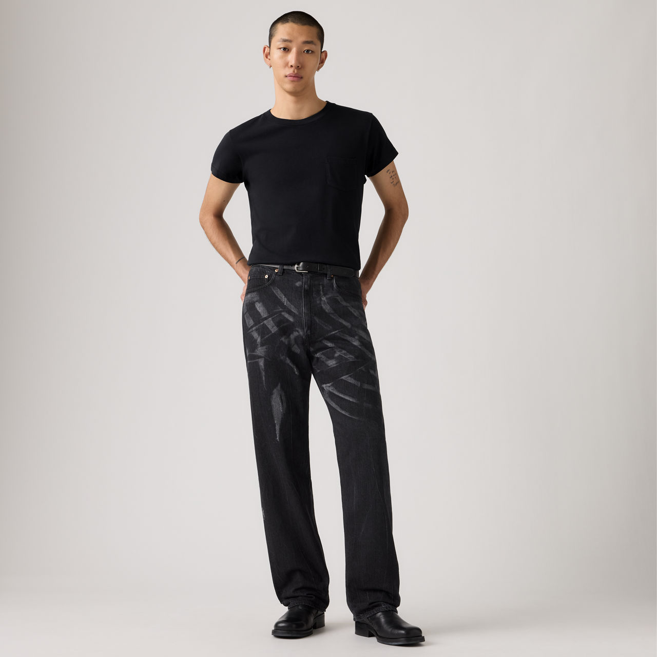 Levi's 554 Relaxed Fit Men's Vintage Jeans 34x32 In Black