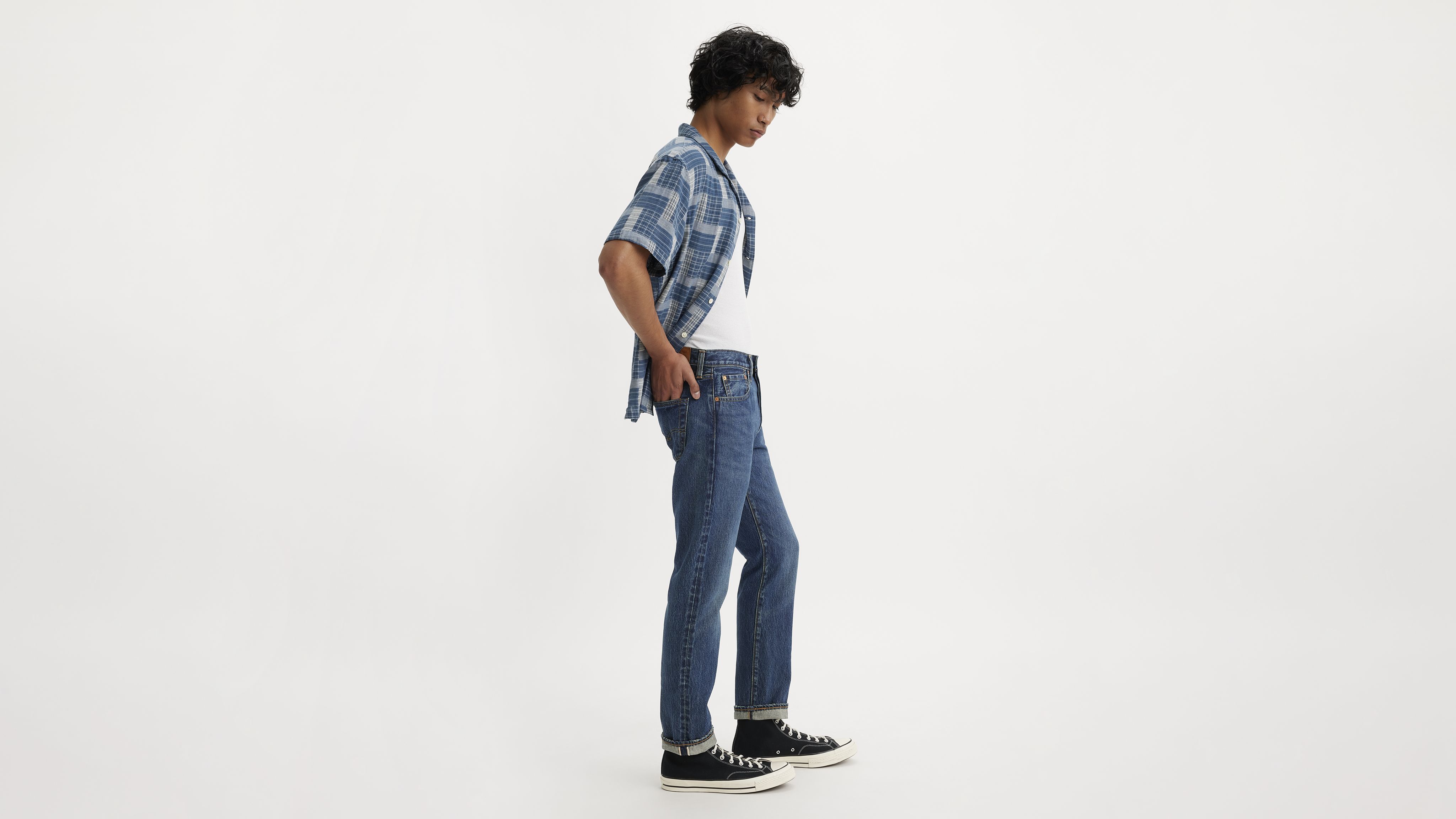 501® Slim Taper Fit Selvedge Men's Jeans 4