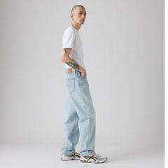568™ Loose Straight Men's Jeans — Baby Blue Essentials - Light Wash 4