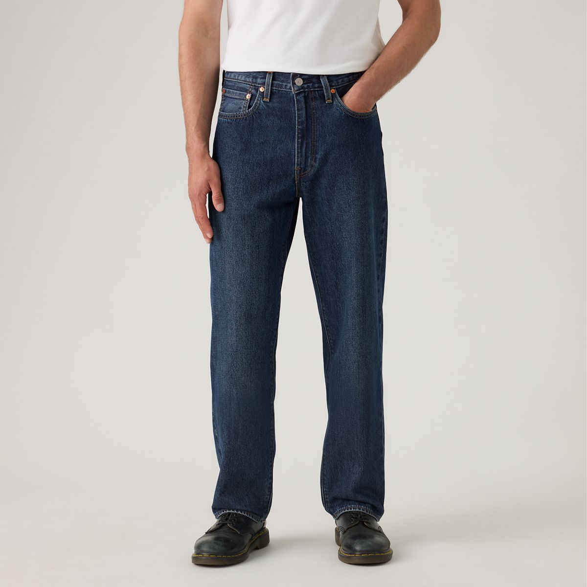 568™ Loose Straight Men's Jeans — Check The Score - Dark Wash