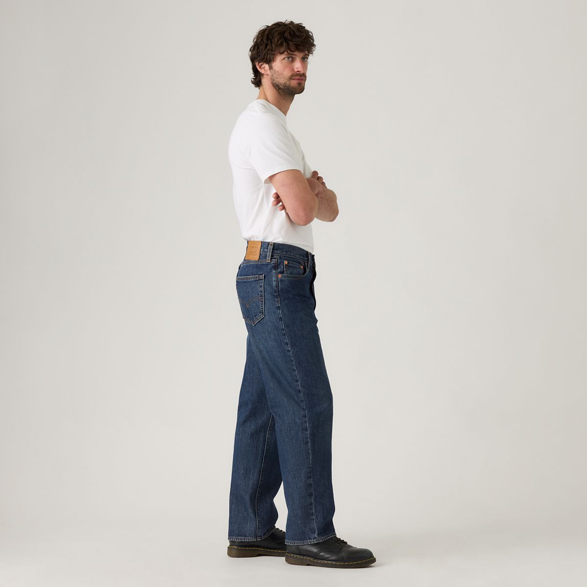 568™ Loose Straight Men's Jeans — Check The Score - Dark Wash