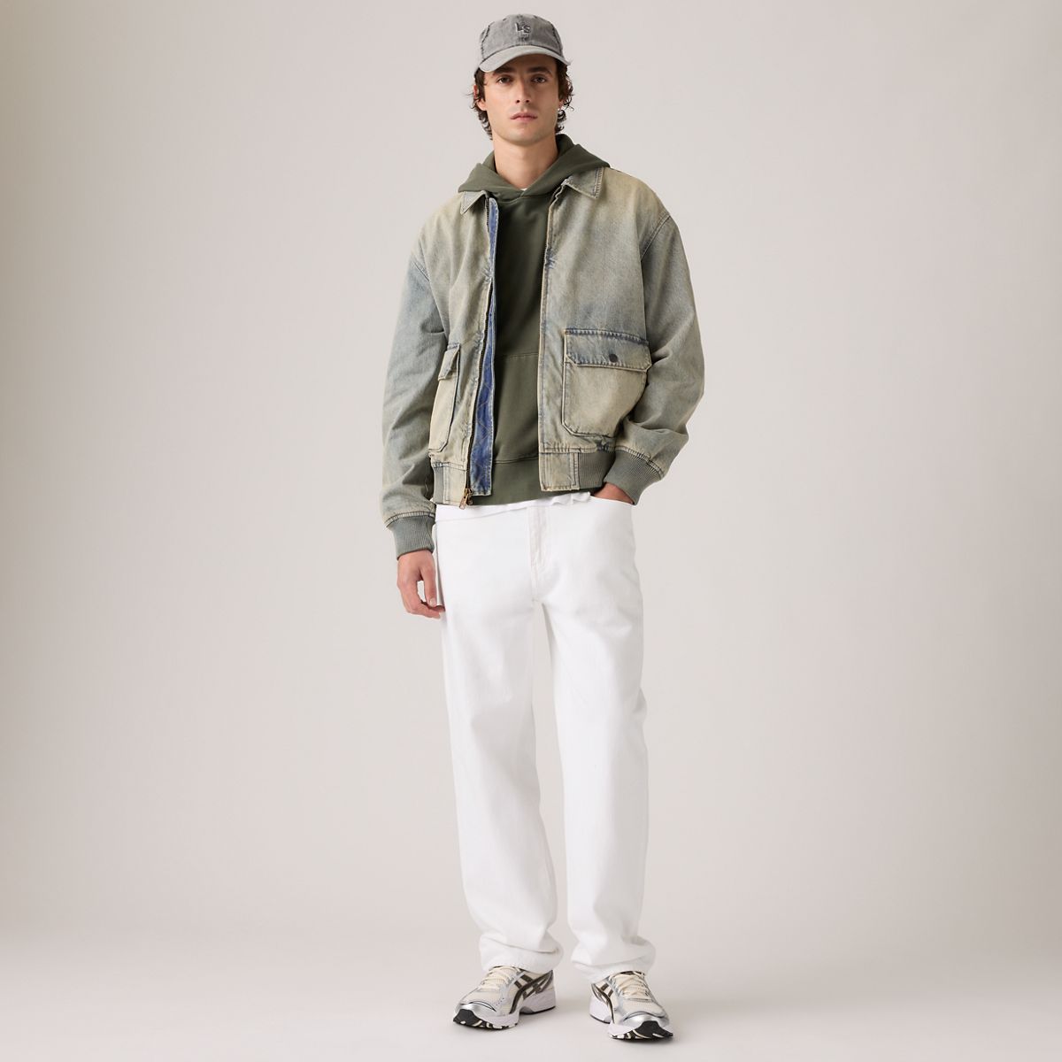 568™ Loose Straight Men's Jeans — White Paper - White