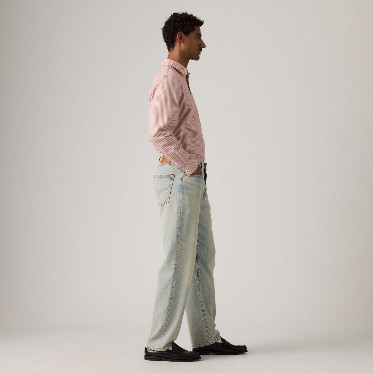 568™ Loose Linen+ Denim Men's Jeans — Tinted Heavy Metal Lightweight - Medium Wash