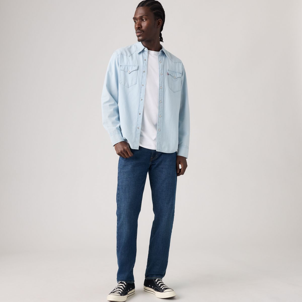 502™ Taper Linen+ Denim Men's Jeans — Part The Sea - Dark Wash