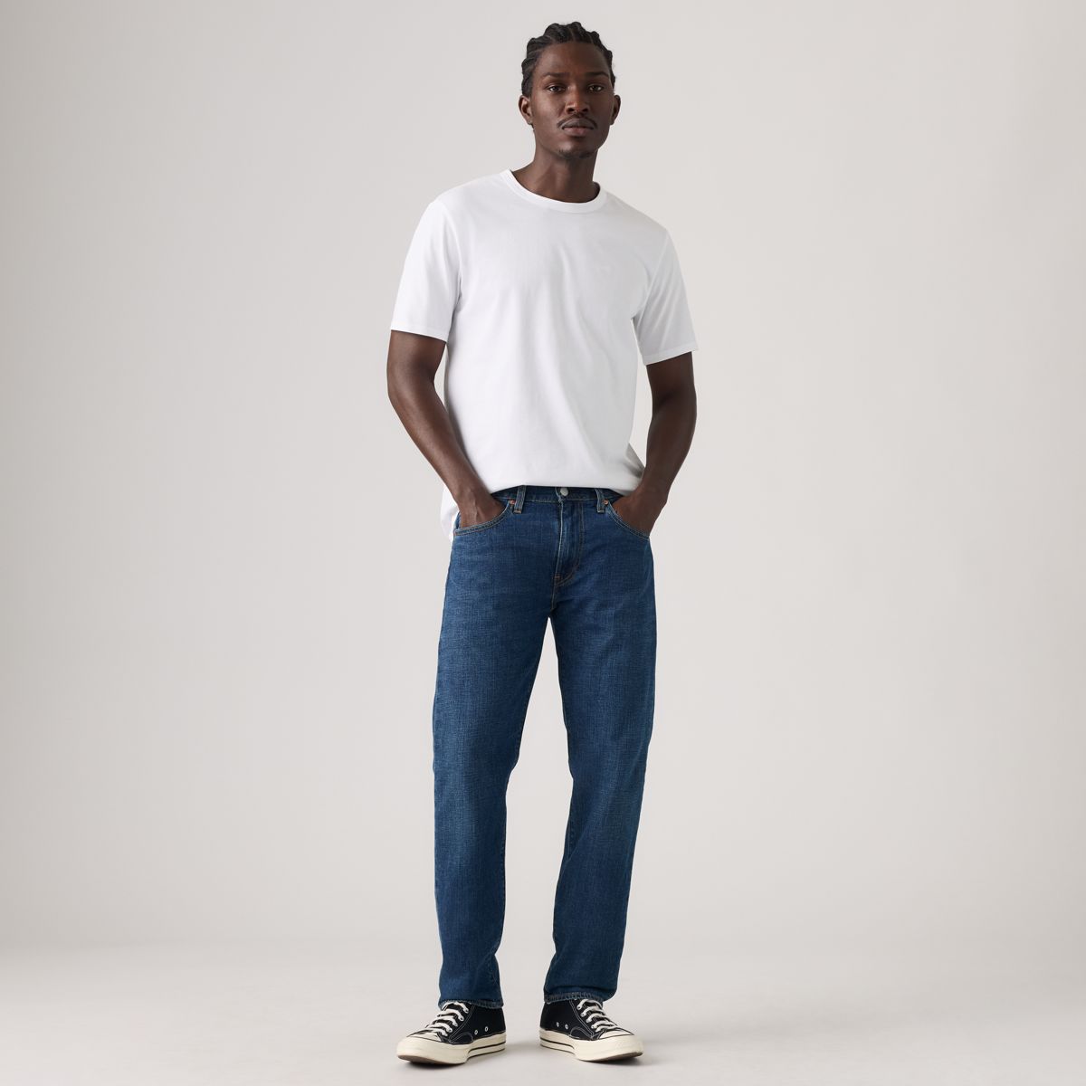 502™ Taper Linen+ Denim Men's Jeans — Part The Sea - Dark Wash