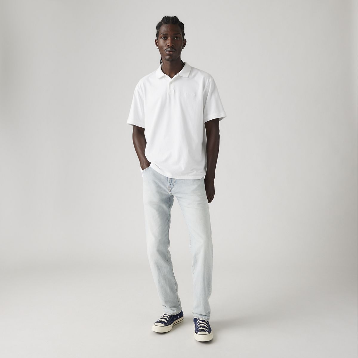 502™ Taper Linen+ Denim Men's Jeans — Pale Moonlight - Light Wash