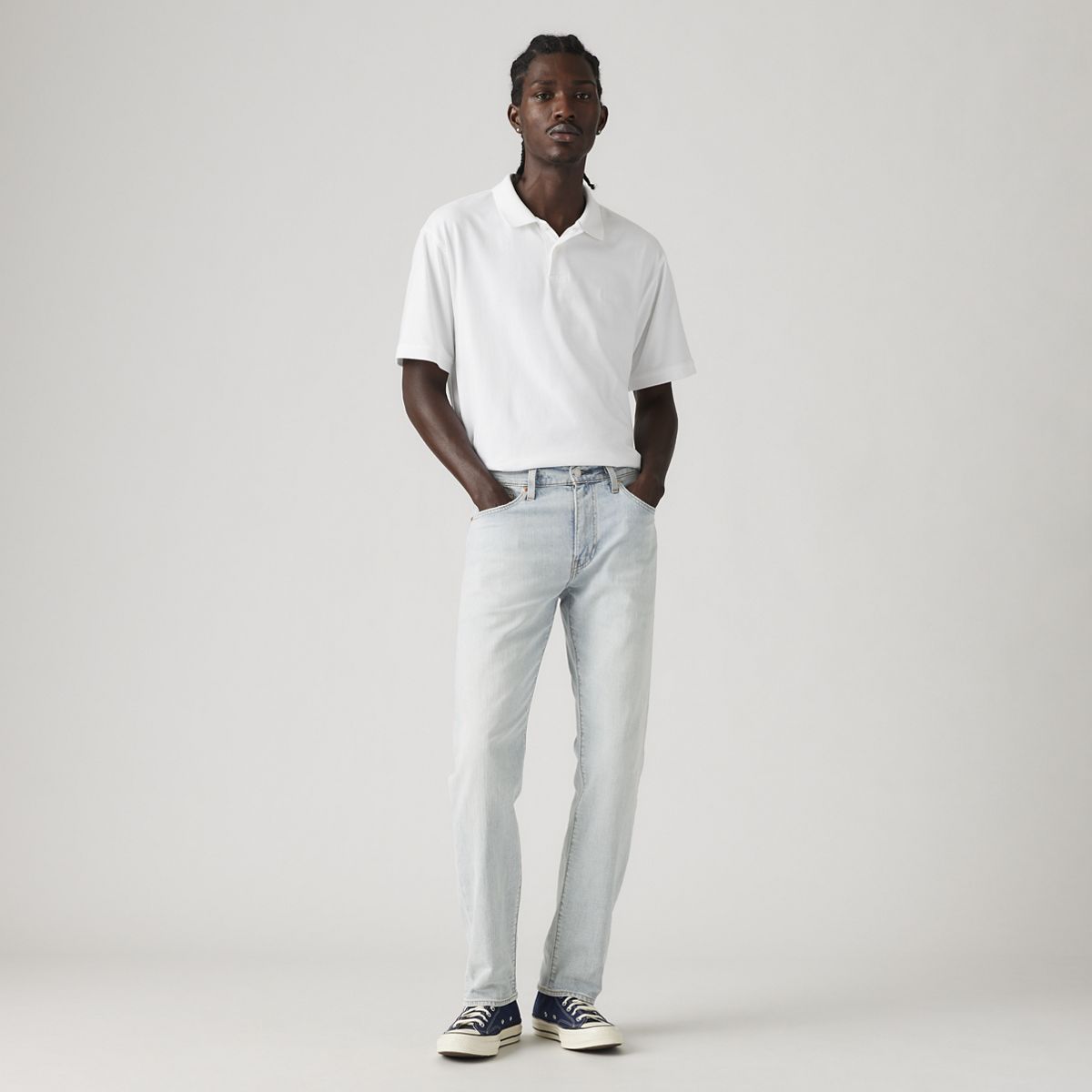 502™ Taper Linen+ Denim Men's Jeans — Pale Moonlight - Light Wash