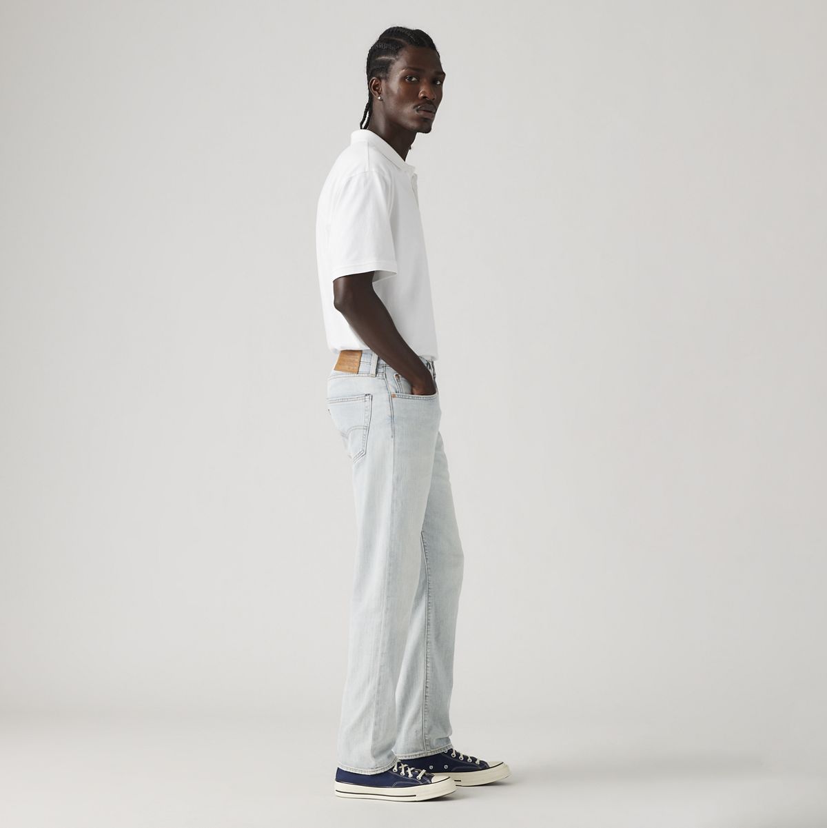 502™ Taper Linen+ Denim Men's Jeans — Pale Moonlight - Light Wash