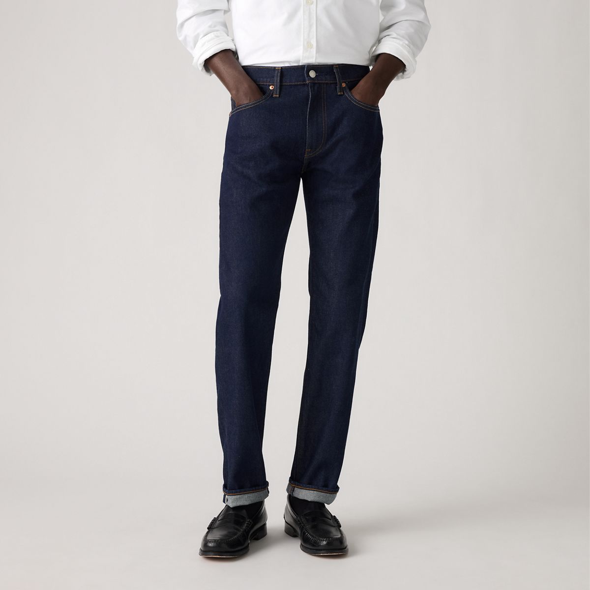 502™ Taper Selvedge Men's Jeans — Don't Be So Rigid - Dark Wash