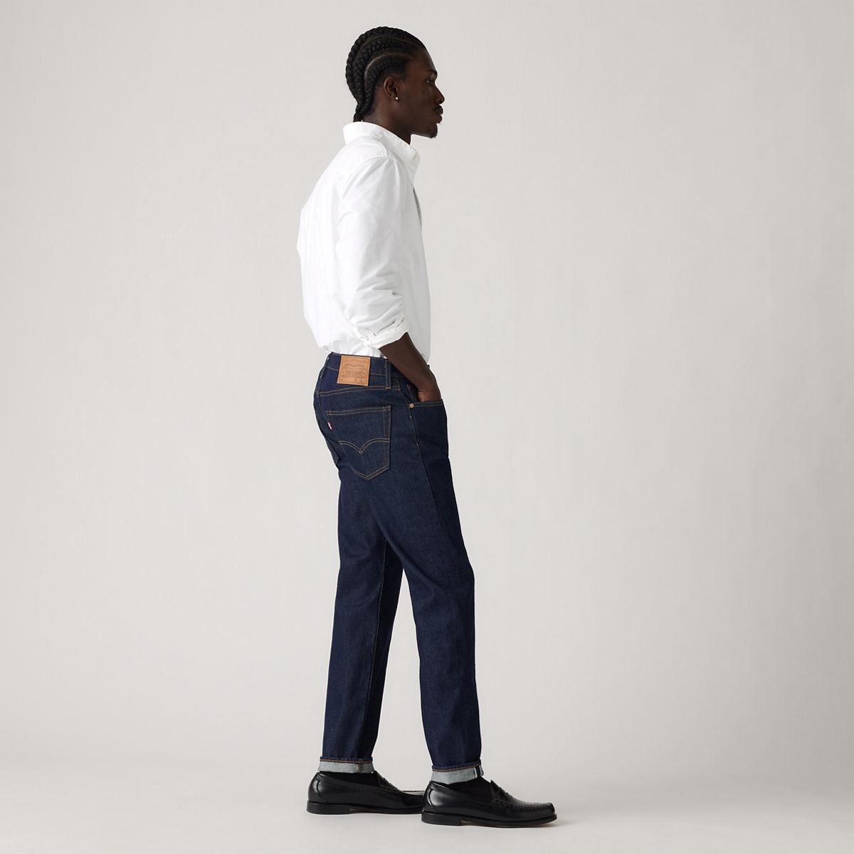 502™ Taper Selvedge Men's Jeans — Don't Be So Rigid - Dark Wash