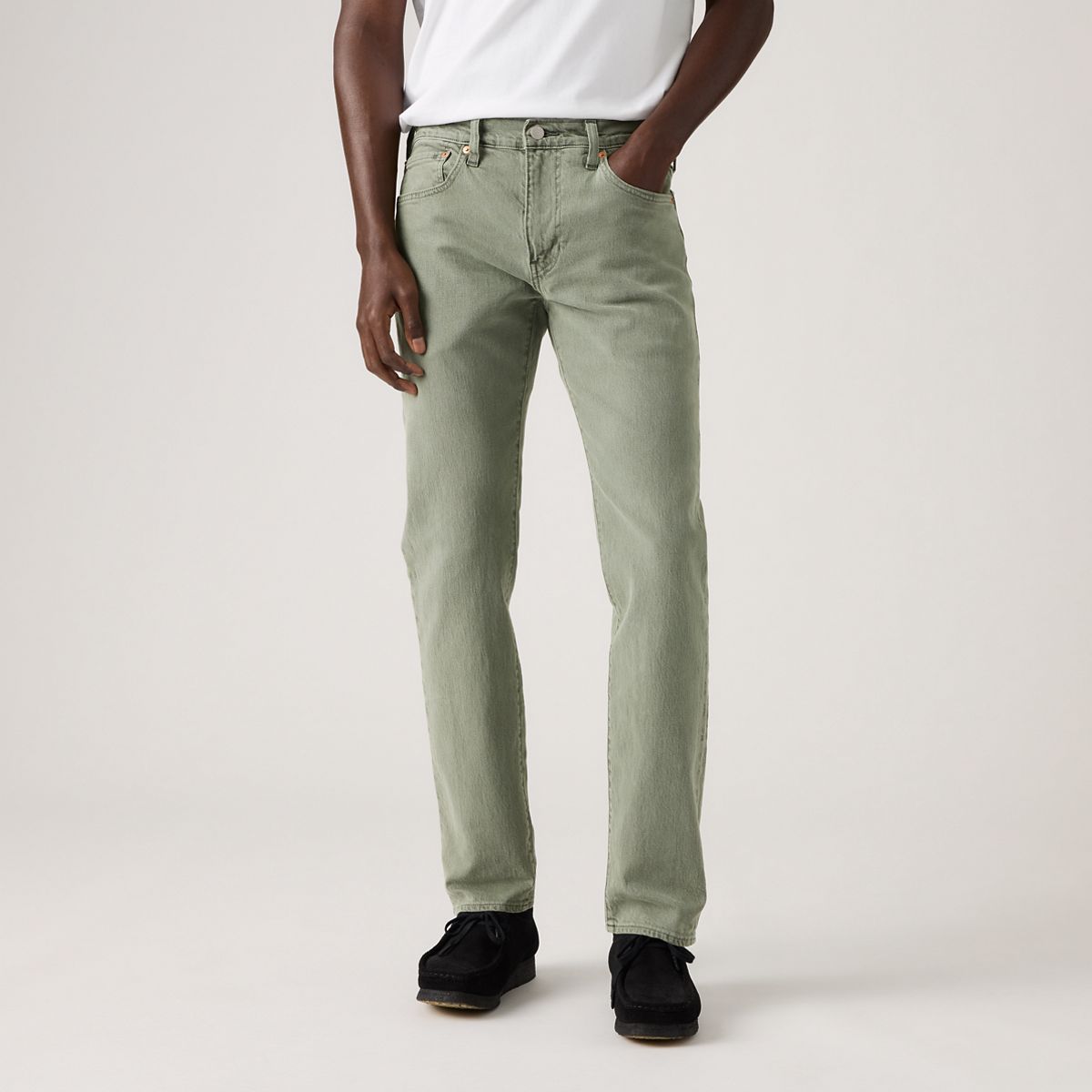 502™ Taper Selvedge Men's Jeans — Tumbled Sea Glass Garment Dye - Green