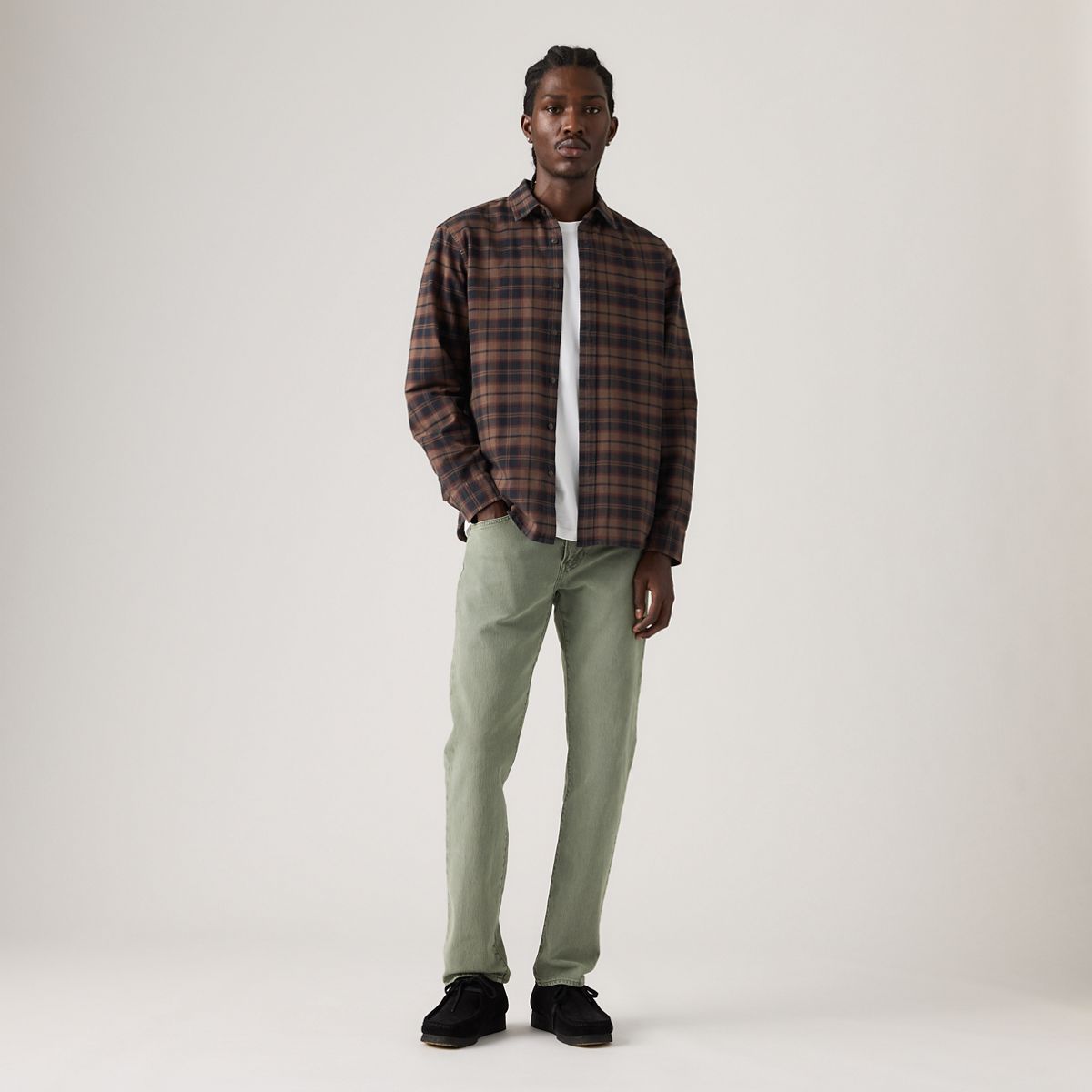 502™ Taper Selvedge Men's Jeans — Tumbled Sea Glass Garment Dye - Green