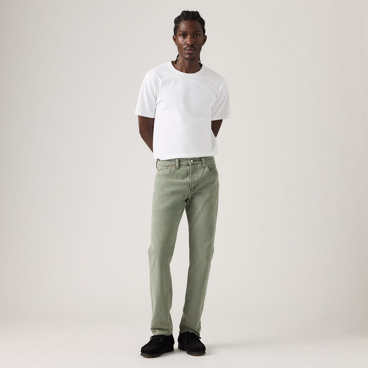 502™ Taper Selvedge Men's Jeans — Tumbled Sea Glass Garment Dye - Green