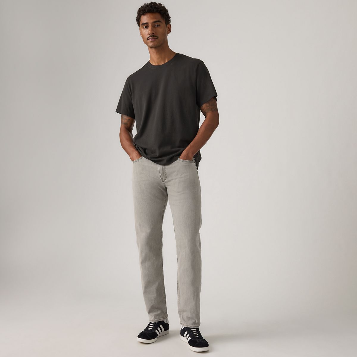 502™ Taper Selvedge Men's Jeans — Silver Haze Lightwieght - Grey