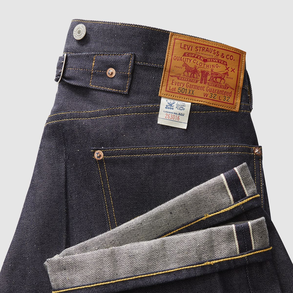 1933 501® Original Selvedge Men's Jeans — Rigid Selvedge - Dark Wash