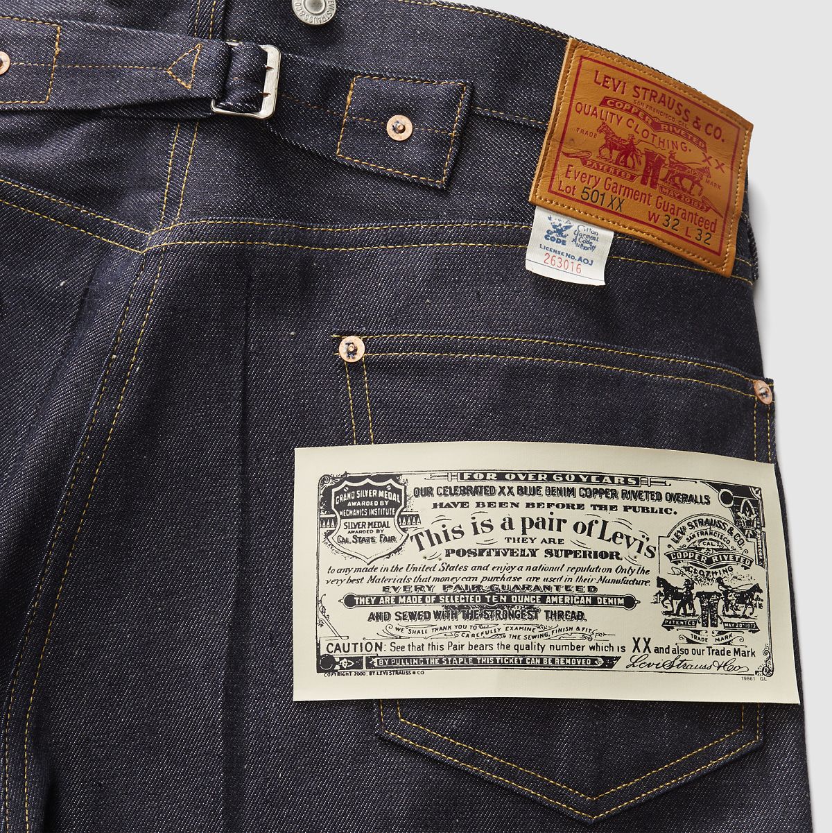 1933 501® Original Selvedge Men's Jeans — Rigid Selvedge - Dark Wash
