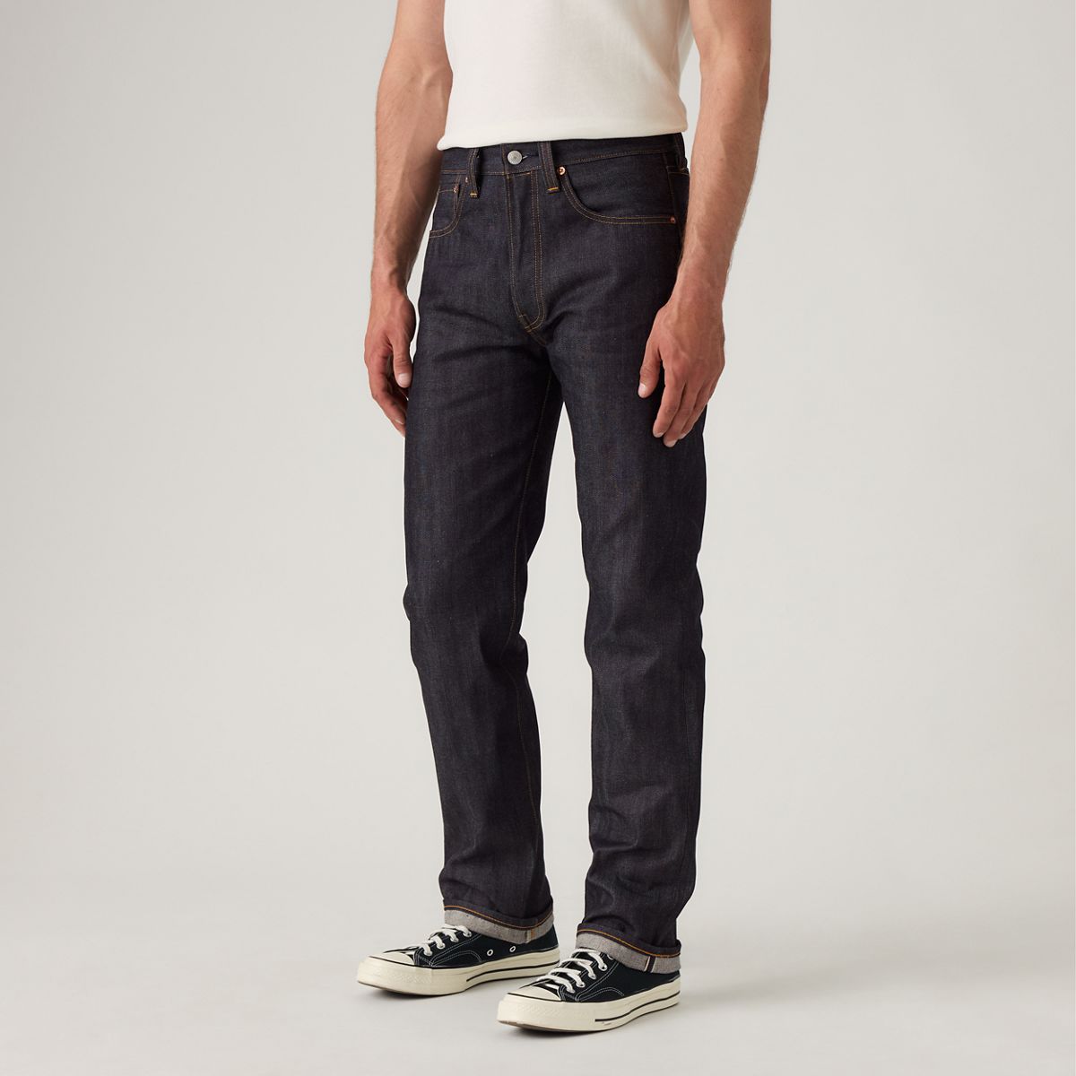 1947 501® Original Selvedge Men's Jeans — Dark Indigo Organic - Dark Wash