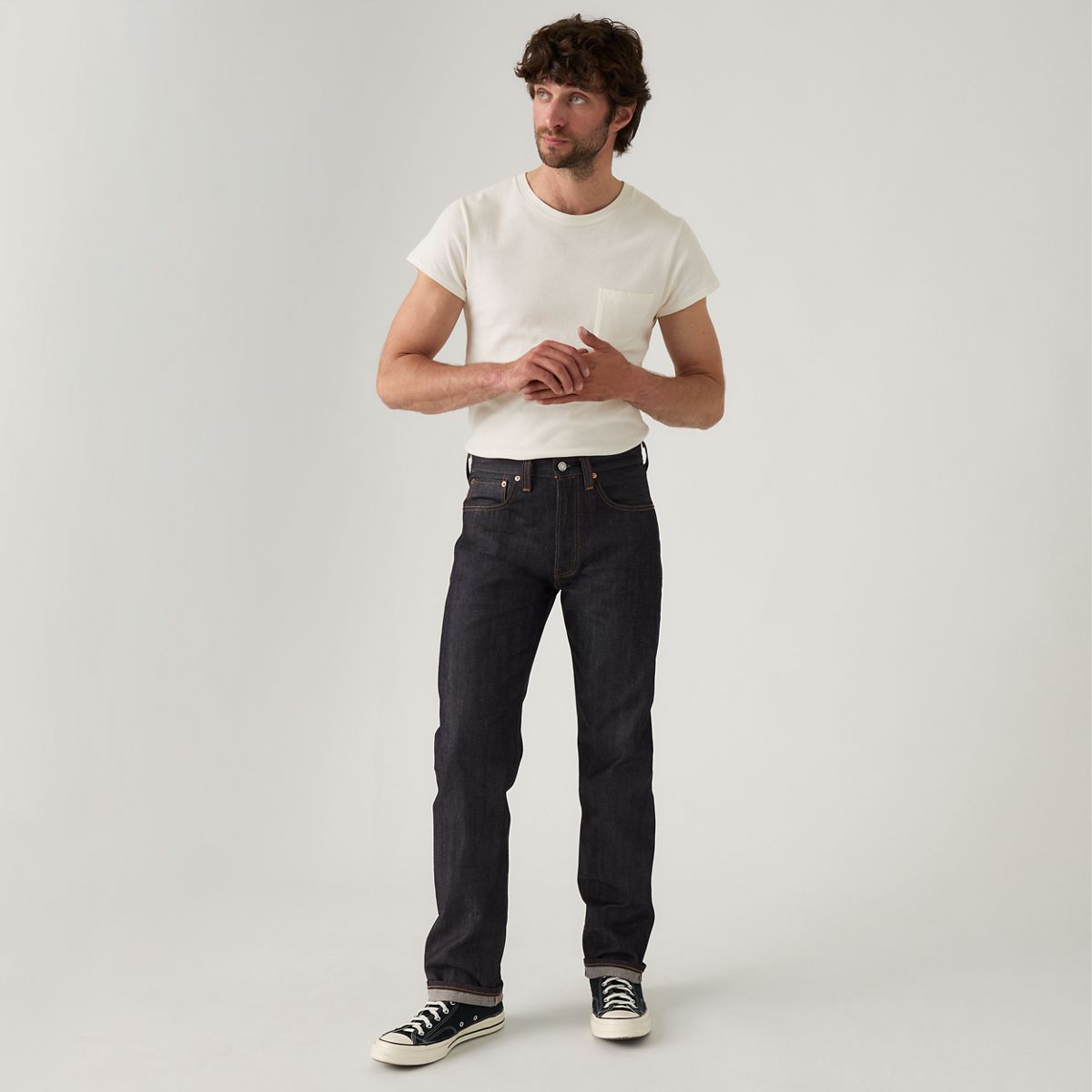 1947 501® Original Selvedge Men's Jeans — Dark Indigo Organic - Dark Wash