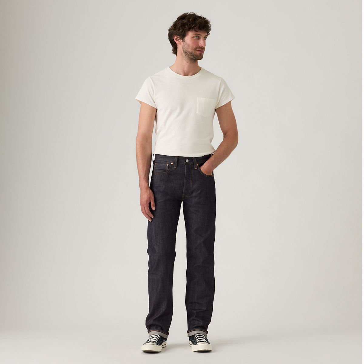 1947 501® Original Selvedge Men's Jeans — Dark Indigo Organic - Dark Wash