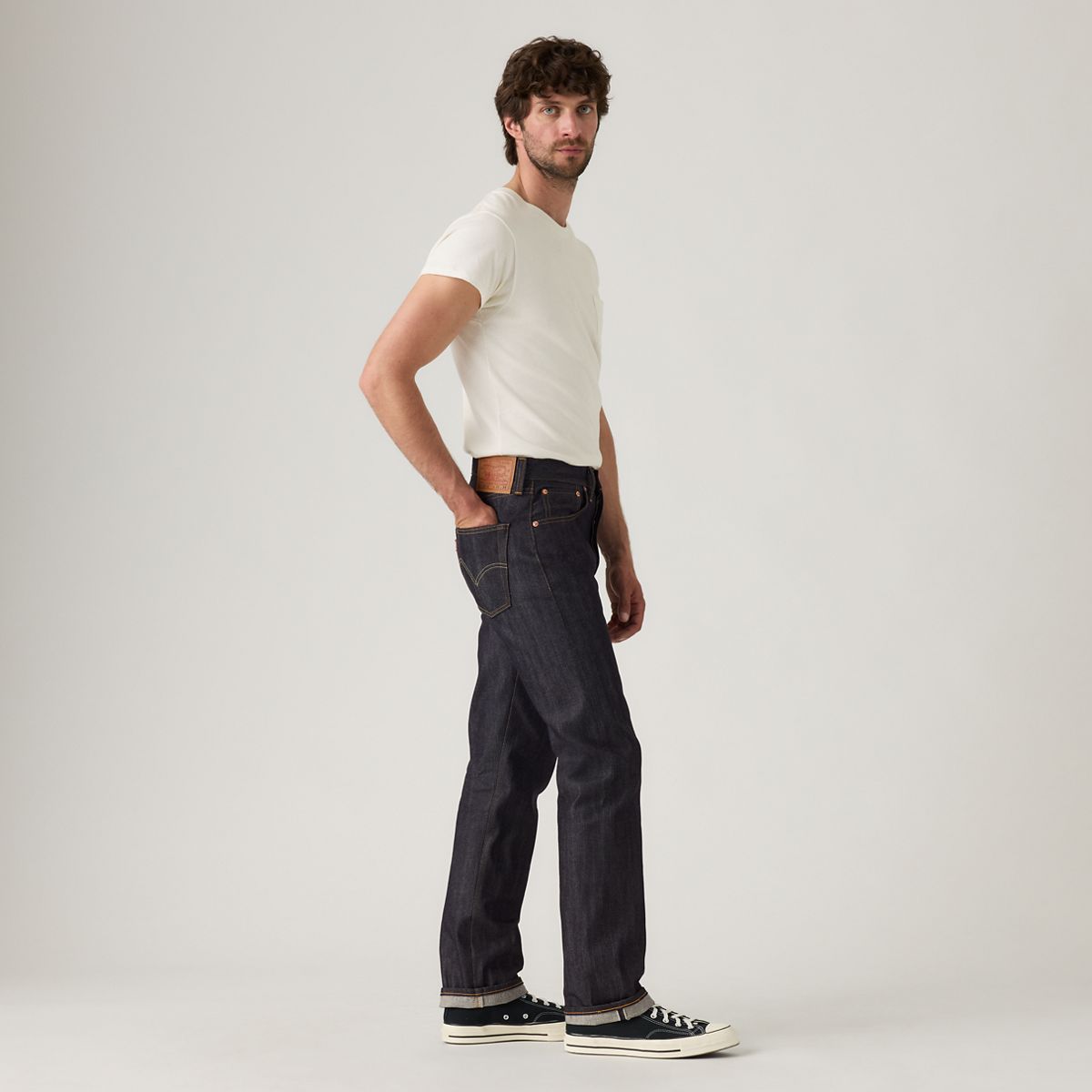 1947 501® Original Selvedge Men's Jeans — Dark Indigo Organic - Dark Wash