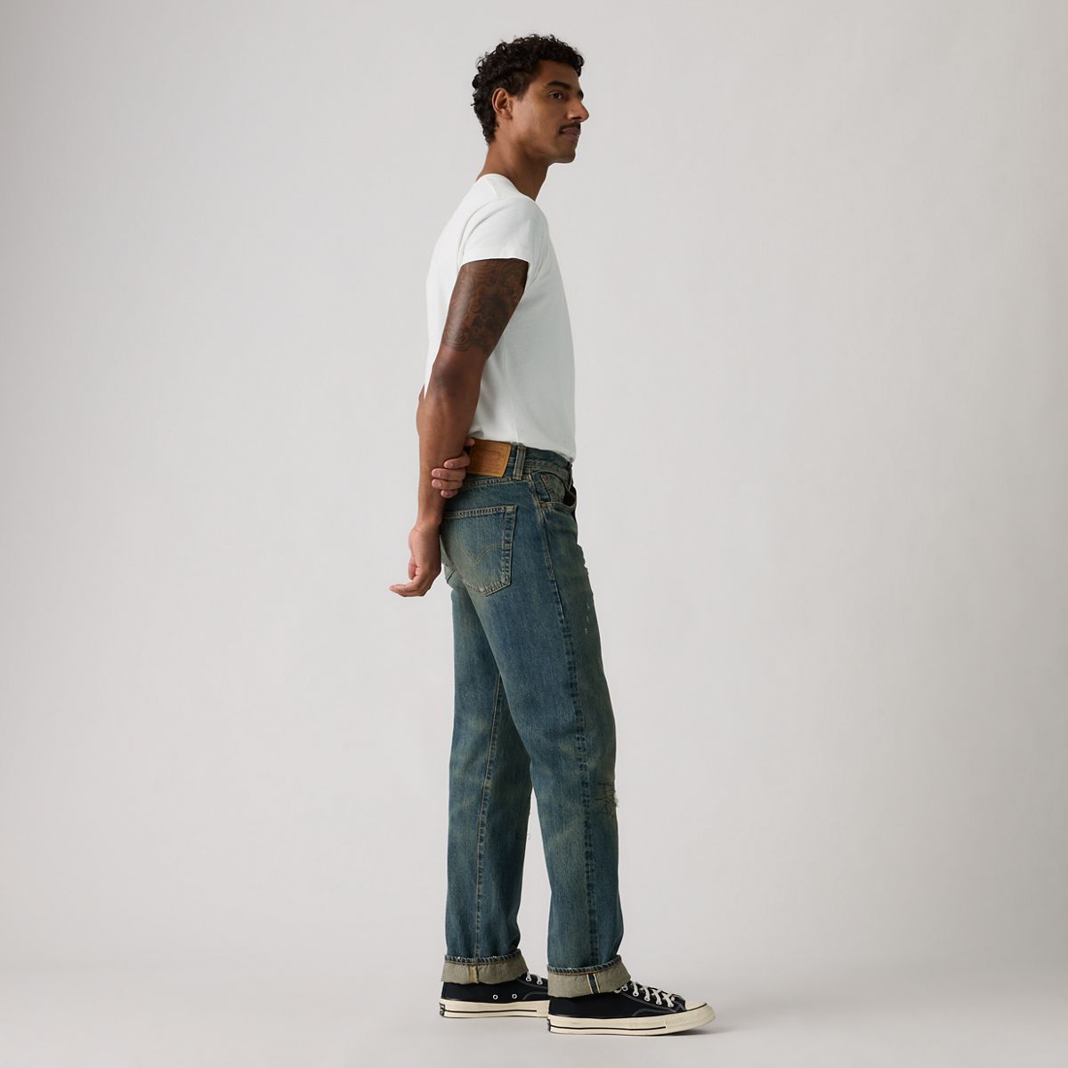 1947 501® Original Selvedge Men's Jeans — Mestang - Medium Wash