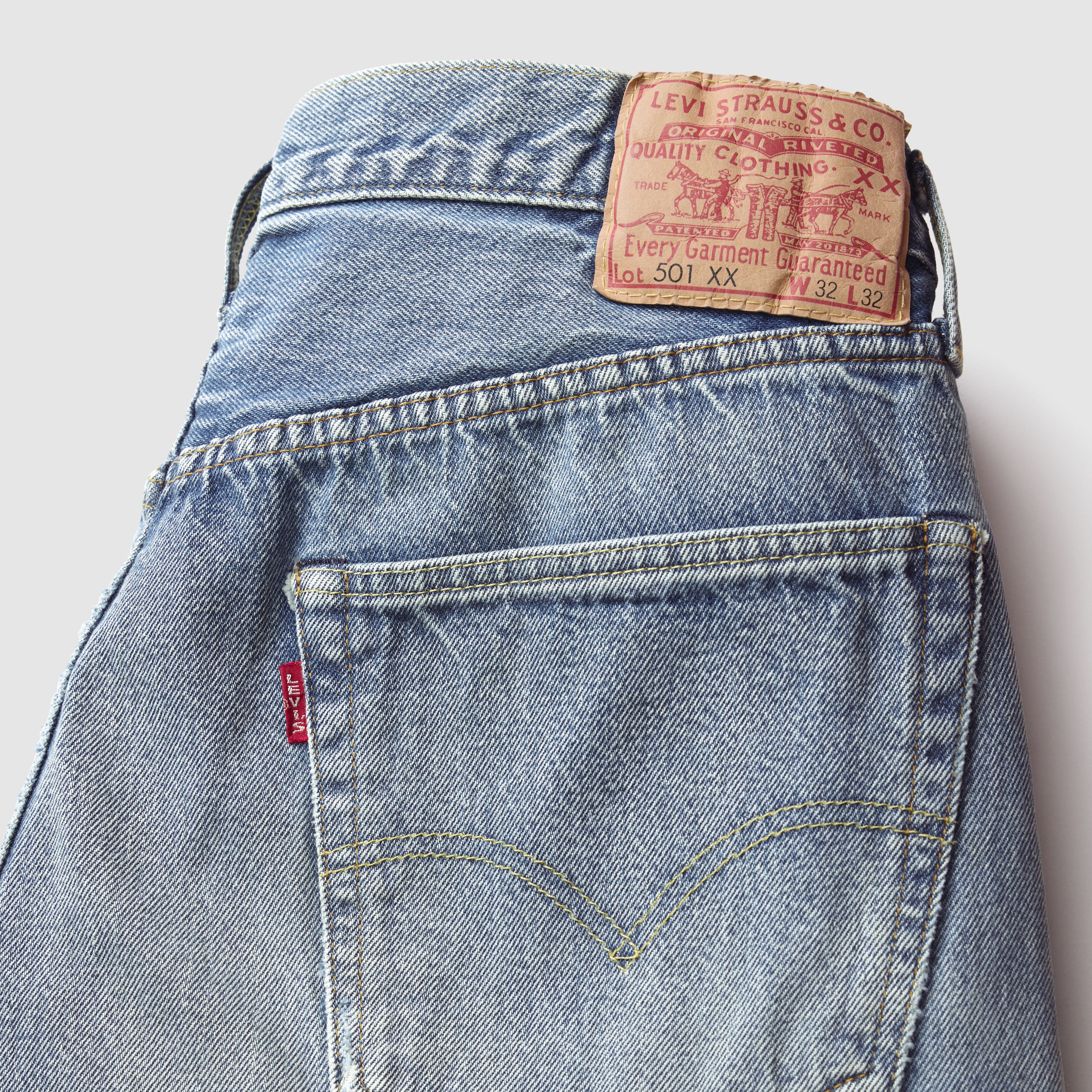LEVI‘S 501XX 1955 W33 LVC Levi's Vintage Clothing Big E 1955 501 XX Raw Selvedge Denim