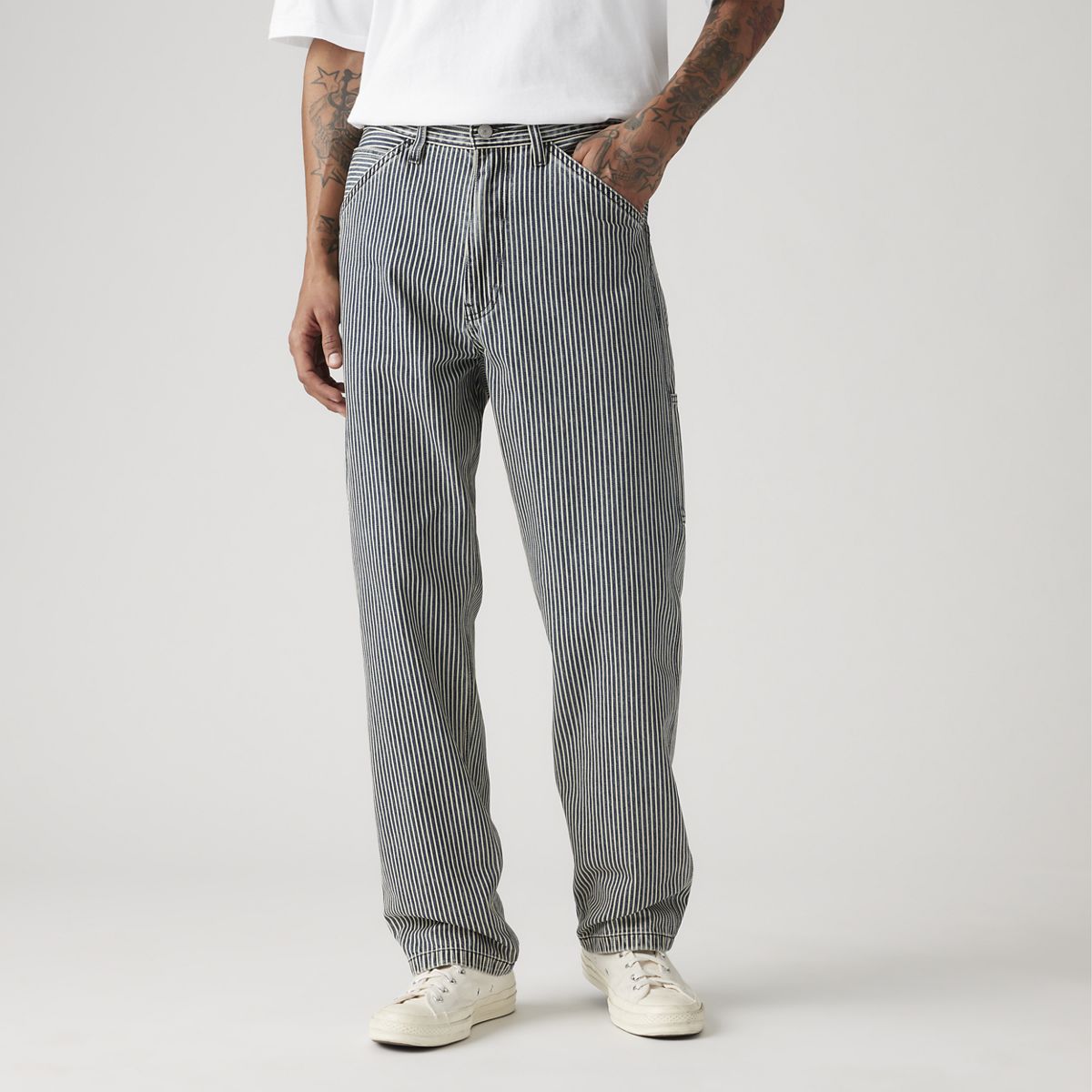 568™ Loose Straight Carpenter Men's Jeans — Aged RR Stripe - Medium Wash