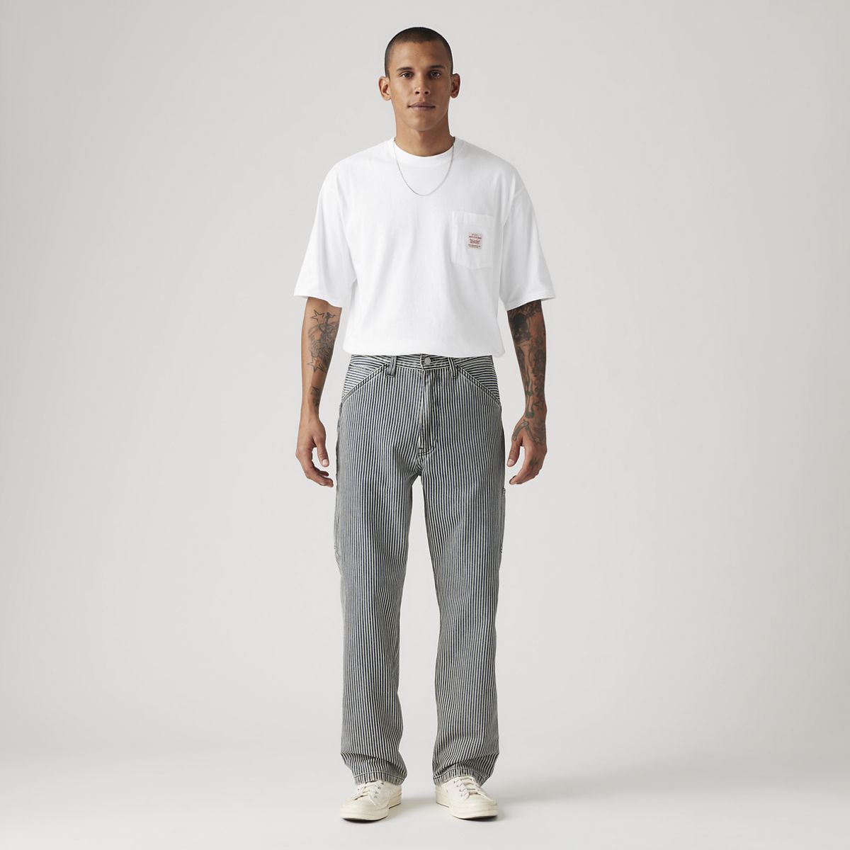 568™ Loose Straight Carpenter Men's Jeans — Aged RR Stripe - Medium Wash