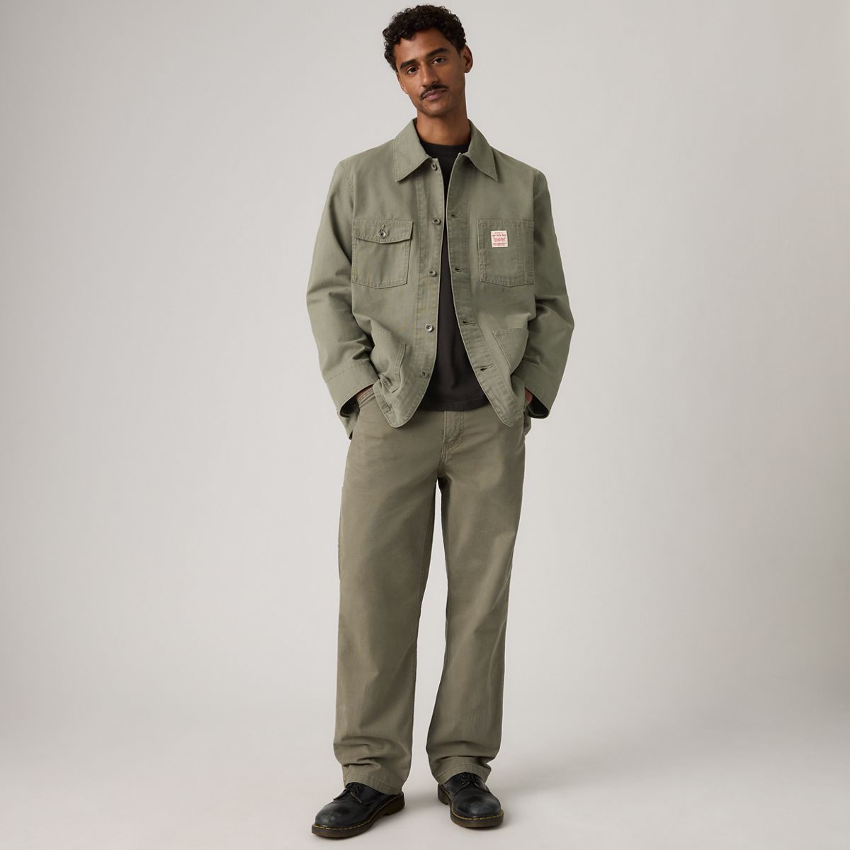 568™ Loose Straight Carpenter Men's Jeans — Dried Oregano Lightweight Canvas - Green