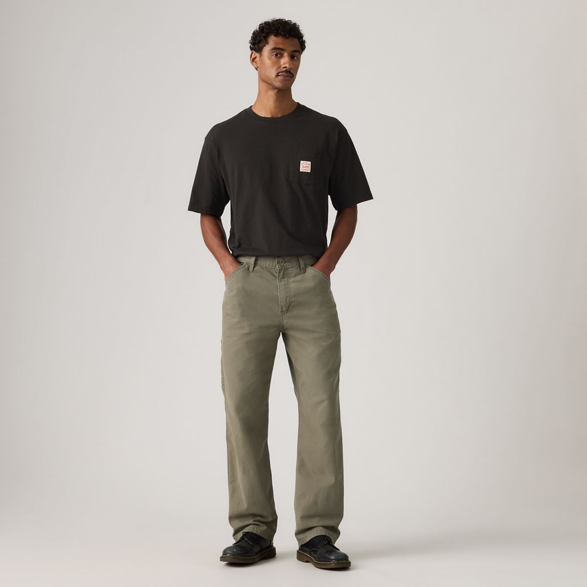 568™ Loose Straight Carpenter Men's Jeans — Dried Oregano Lightweight Canvas - Green