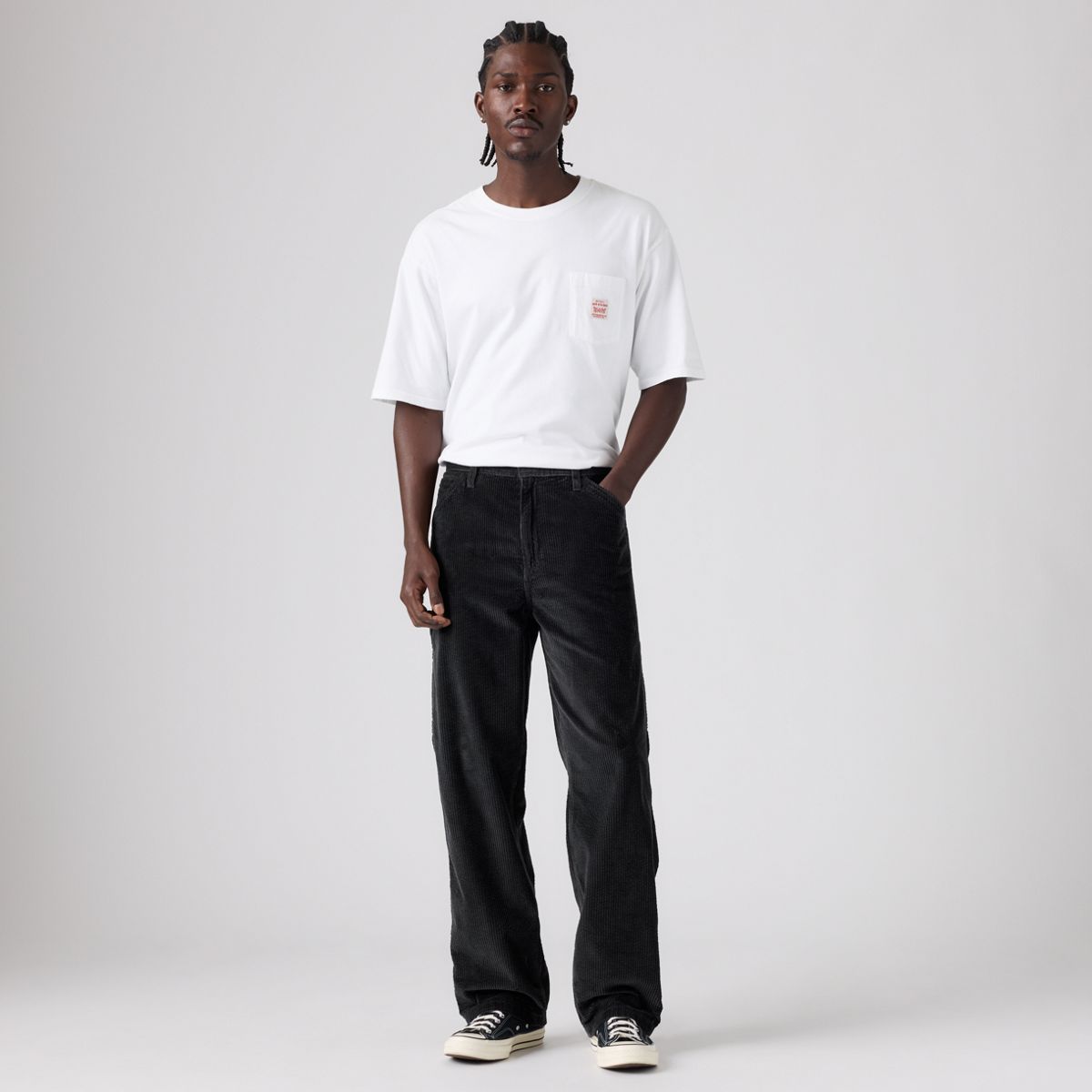 568™ Loose Straight Corduroy Carpenter Men's Jeans — Perfect Storm - Black