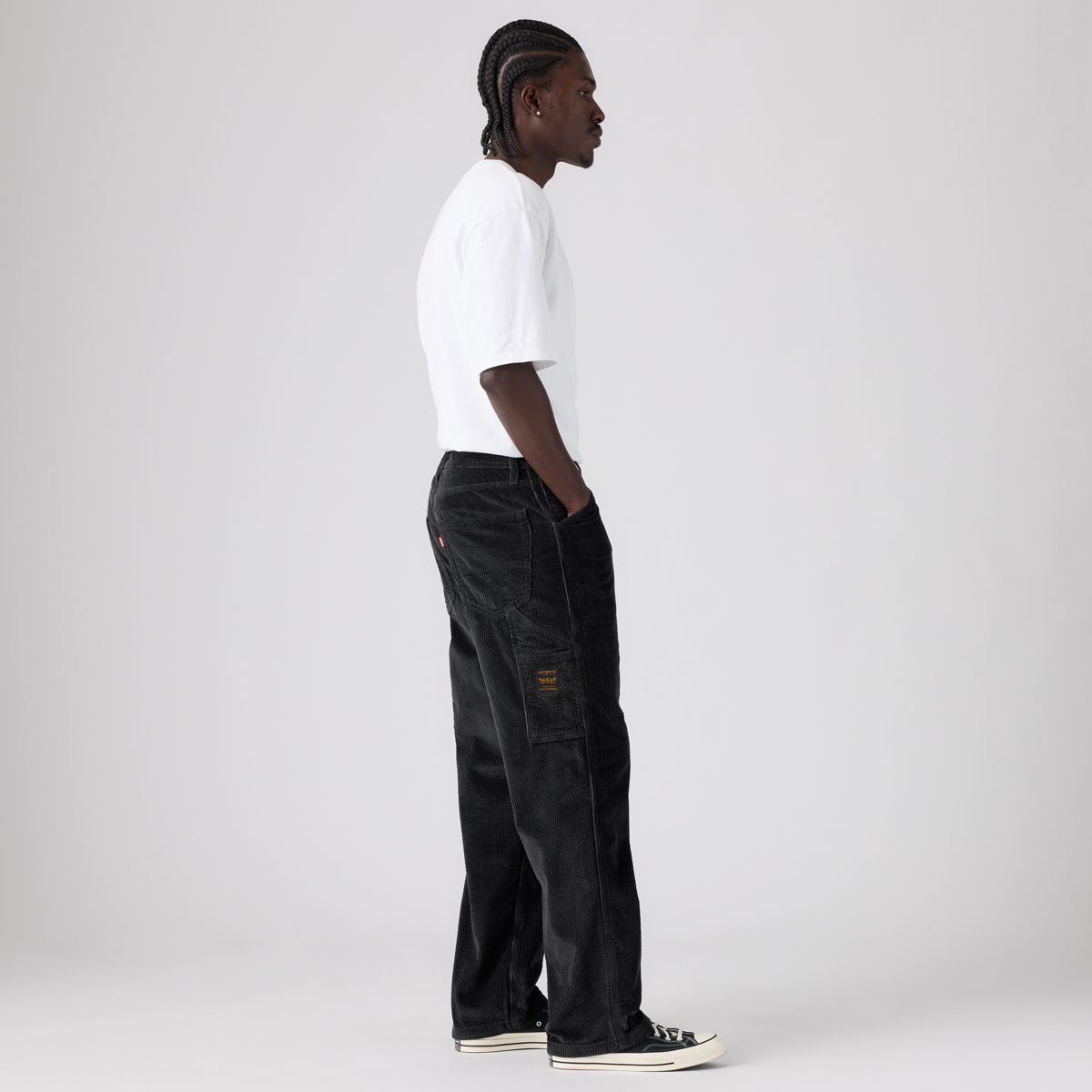 568™ Loose Straight Corduroy Carpenter Men's Jeans — Perfect Storm - Black