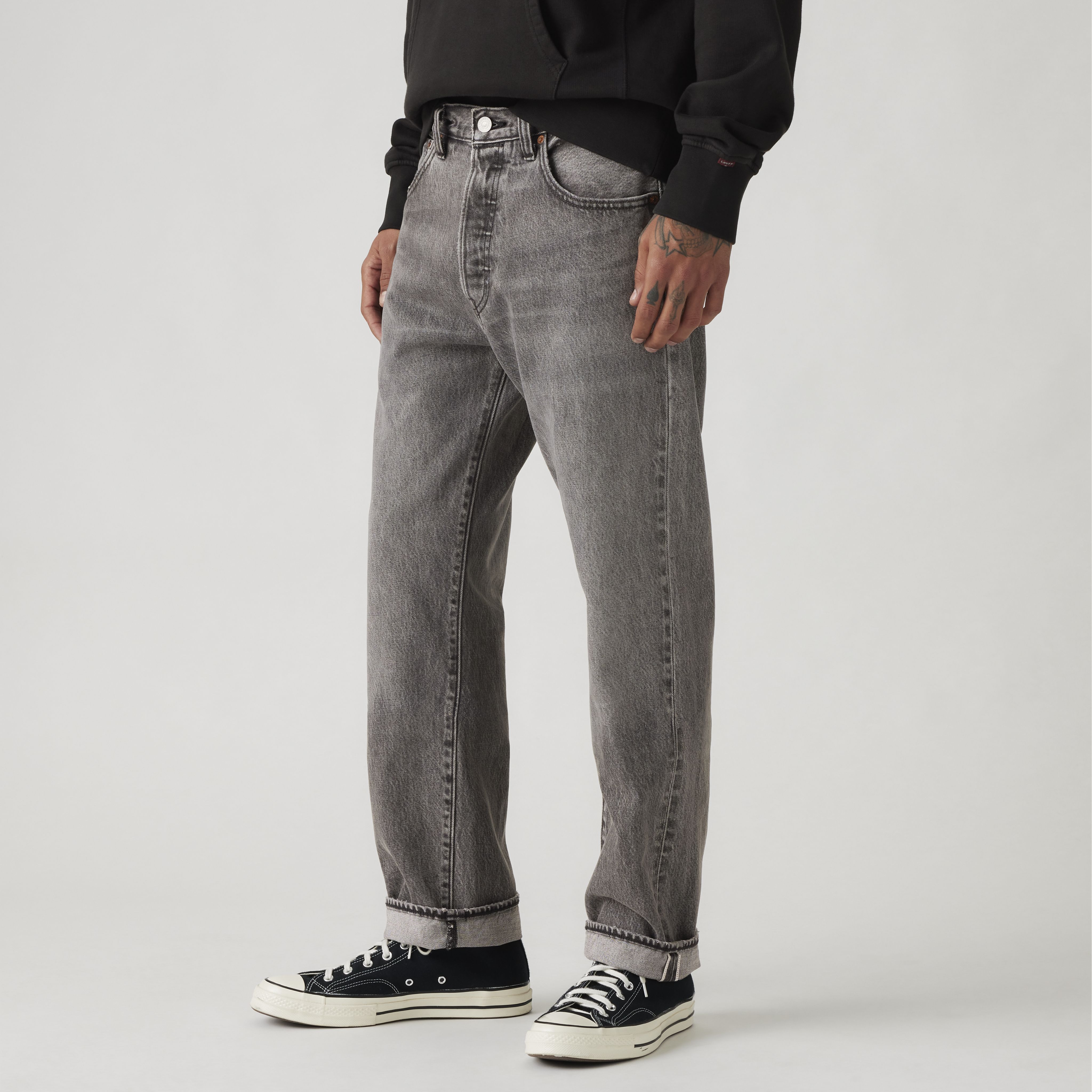 501® '93 Straight Fit Selvedge Men's Jeans - Black | Levi's® US