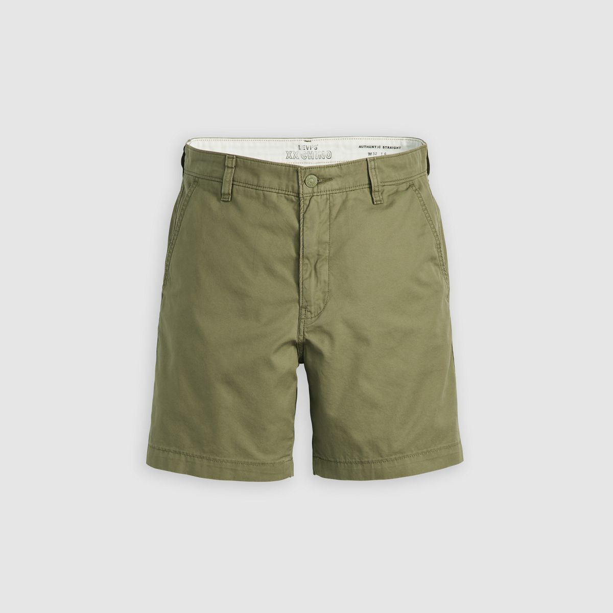 XX Chino Authentic Relaxed Seersucker 8" Men's Shorts — Deep Lichen Green - Green