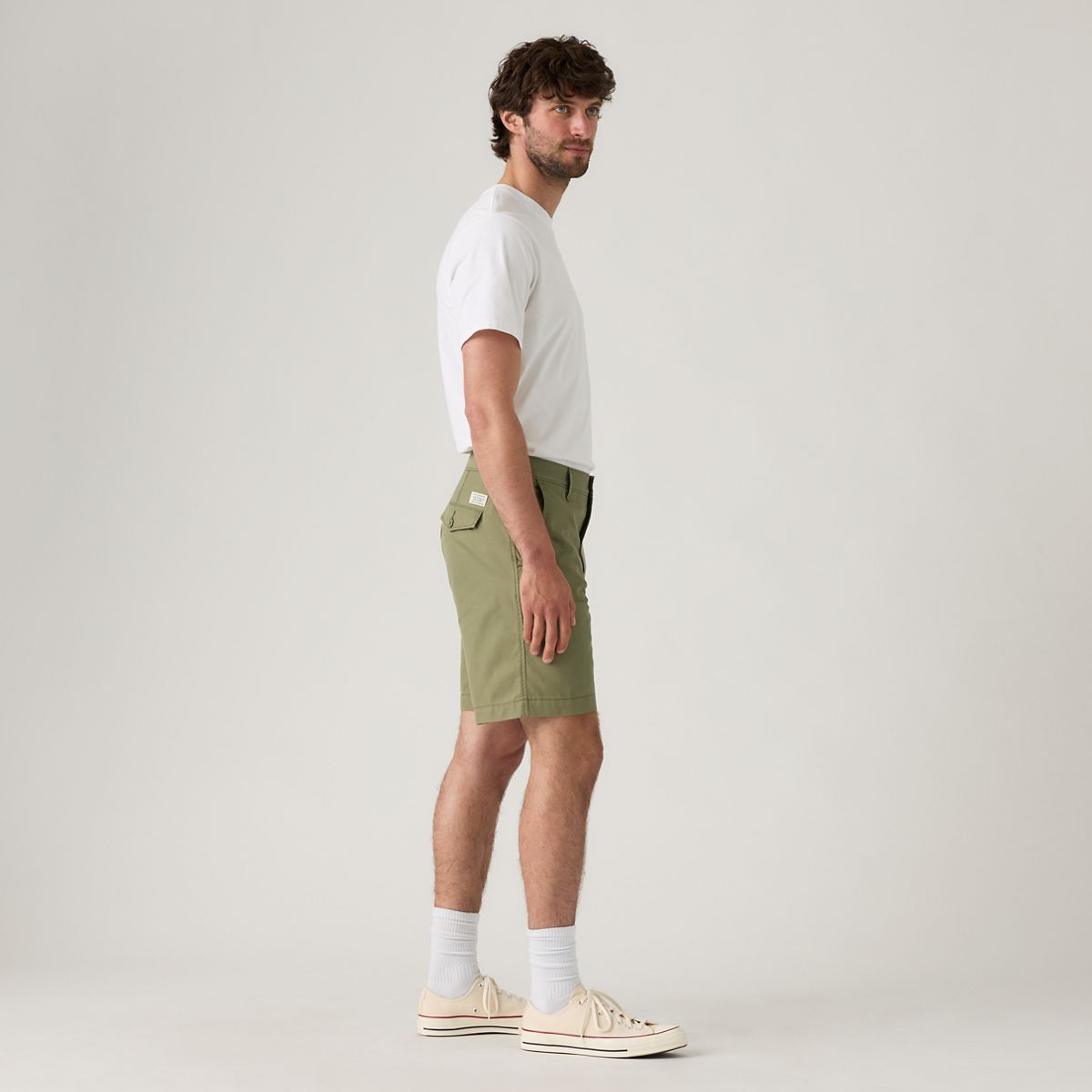 XX Chino Authentic Relaxed Seersucker 8" Men's Shorts — Deep Lichen Green - Green
