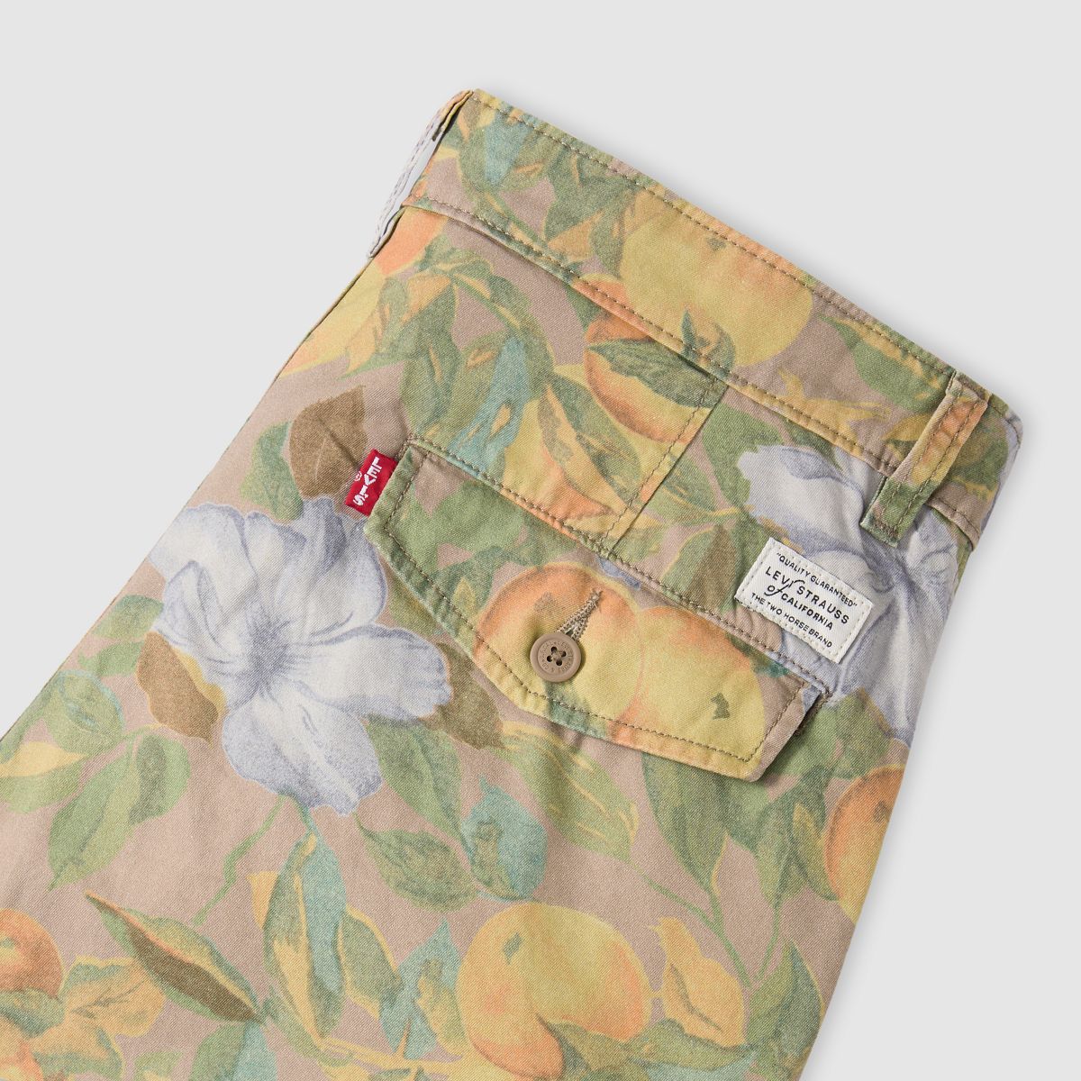 XX Chino Authentic Relaxed Seersucker 8" Men's Shorts — Alicante Floral Multi Fruit - Multi-Color