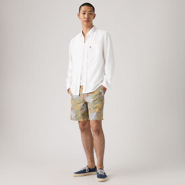 XX Chino Authentic Relaxed Seersucker 8" Men's Shorts — Alicante Floral Multi Fruit - Multi-Color