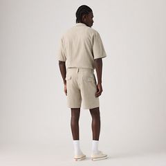 XX Chino Authentic Relaxed Seersucker 8" Men's Shorts — Cadiz Plaid Silver Birch - Brown 3