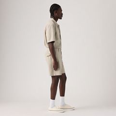 XX Chino Authentic Relaxed Seersucker 8" Men's Shorts — Cadiz Plaid Silver Birch - Brown 4